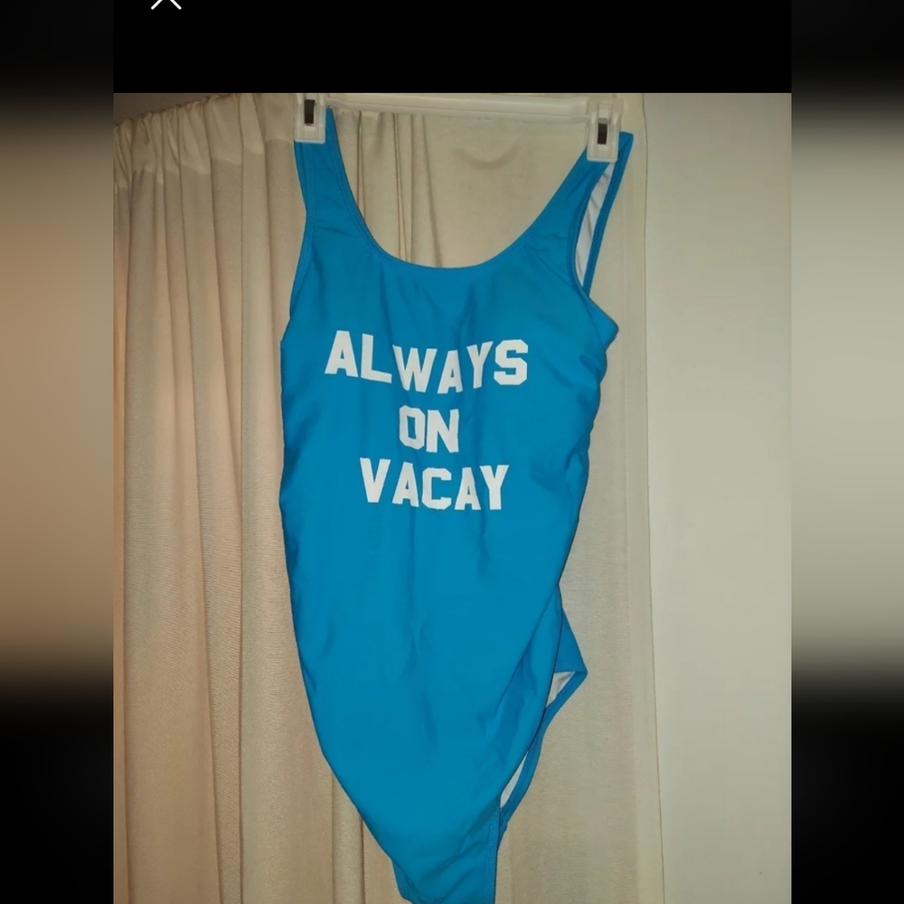 NWT No Brand Ocean Blue One Piece Swimsuit Size Small